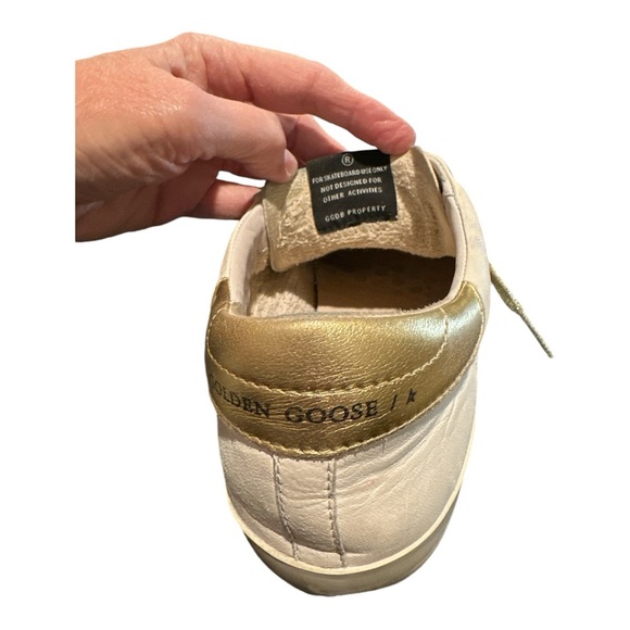 Golden Goose Superstar White leather-washed/Gold size 41 women’s 11  pre-loved - Picture 11 of 15
